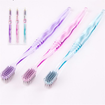 100% biodegradable wholesale long handled adult toothbrush soft bristle made in china